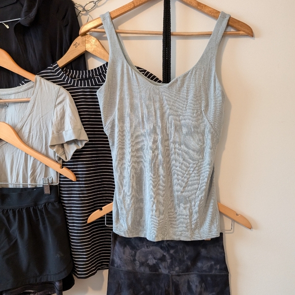 Rare Lululemon ribbed micro-modal semi-sweetheart neck tank top - Picture 5 of 11